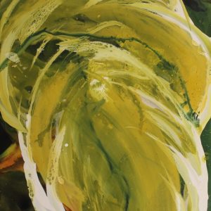 abstract painting-green-acrylic-hosta1