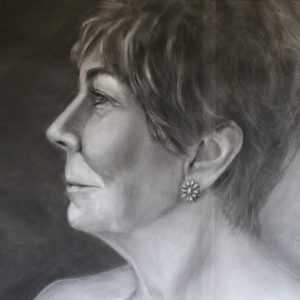 Nancy | charcoal on canvas | 40"x30"