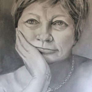 Susan | charcoal on canvas | 40"x30" |