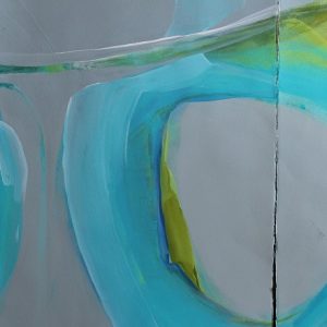 Wings and No Eyes | acrylic on paper | 30"x66" (triptych)